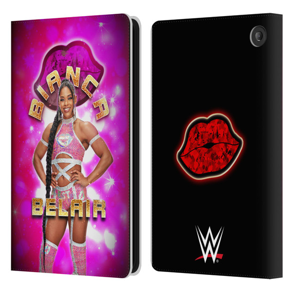 WWE Bianca Belair Portrait Leather Book Wallet Case Cover For Amazon Fire 7 2022