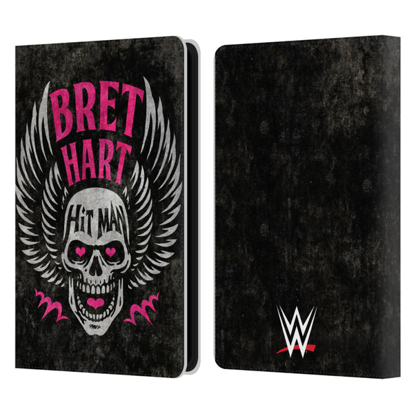 WWE Bret Hart Hitman Skull Leather Book Wallet Case Cover For Amazon Kindle Paperwhite 5 (2021)