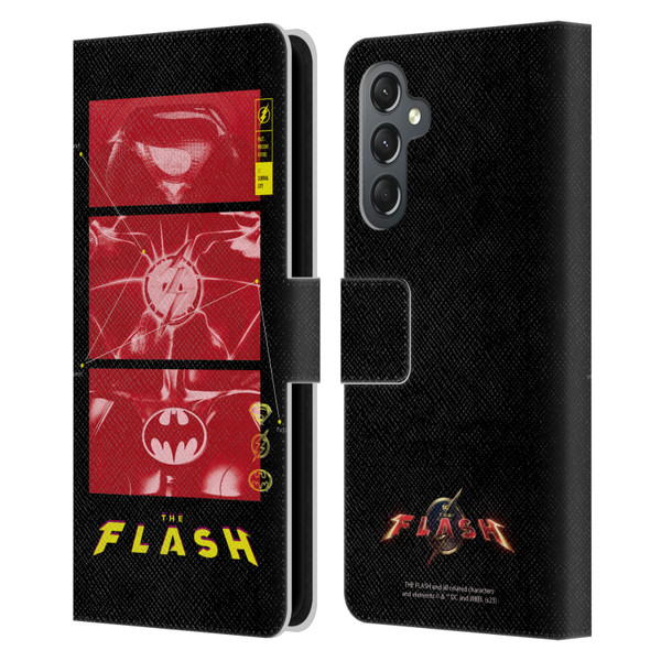 The Flash 2023 Graphics Suit Logos Leather Book Wallet Case Cover For Samsung Galaxy A25 5G