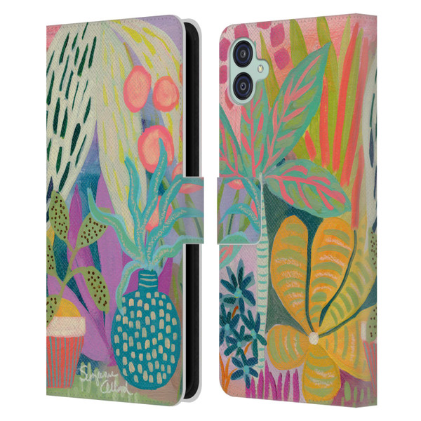 Suzanne Allard Floral Art Palm Heaven Leather Book Wallet Case Cover For Samsung Galaxy M04 5G / A04e