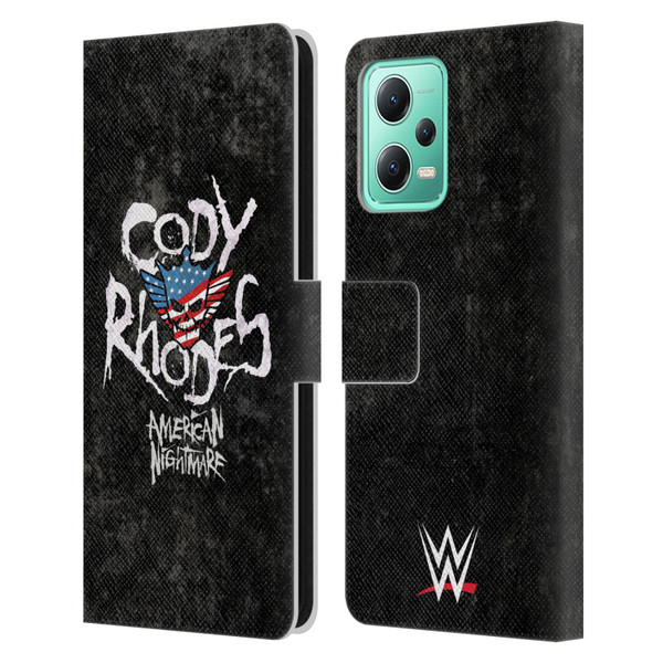 WWE Cody Rhodes Distressed Name Leather Book Wallet Case Cover For Xiaomi Redmi Note 12 5G