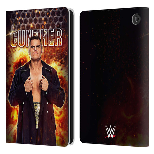 WWE Gunther Portrait Leather Book Wallet Case Cover For Amazon Fire 7 2022
