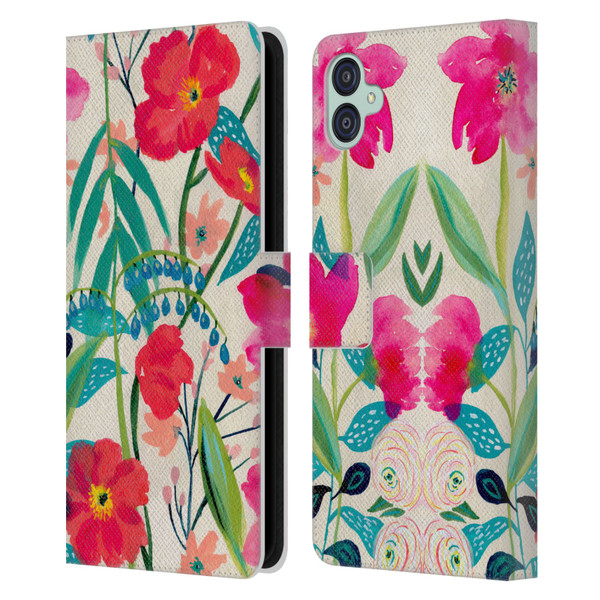 Suzanne Allard Floral Graphics Garden Party Leather Book Wallet Case Cover For Samsung Galaxy M04 5G / A04e