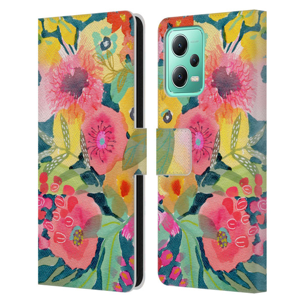 Suzanne Allard Floral Graphics Delightful Leather Book Wallet Case Cover For Xiaomi Redmi Note 12 5G