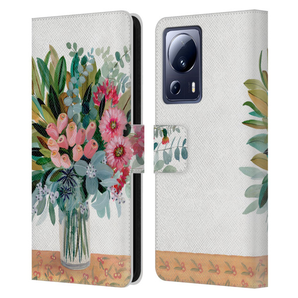 Suzanne Allard Floral Graphics Magnolia Surrender Leather Book Wallet Case Cover For Xiaomi 13 Lite 5G