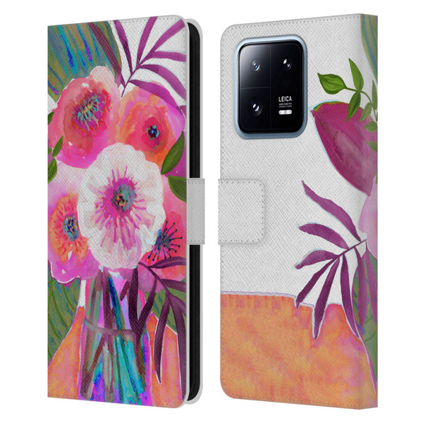 Suzanne Allard Floral Graphics Sunrise Bouquet Purples Leather Book Wallet Case Cover For Xiaomi 13 Pro 5G