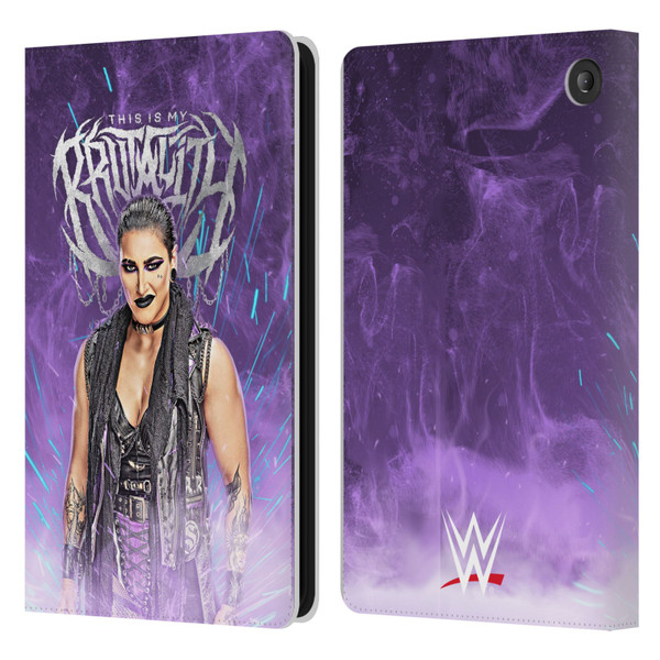 WWE Rhea Ripley This Is My Brutality Leather Book Wallet Case Cover For Amazon Fire 7 2022