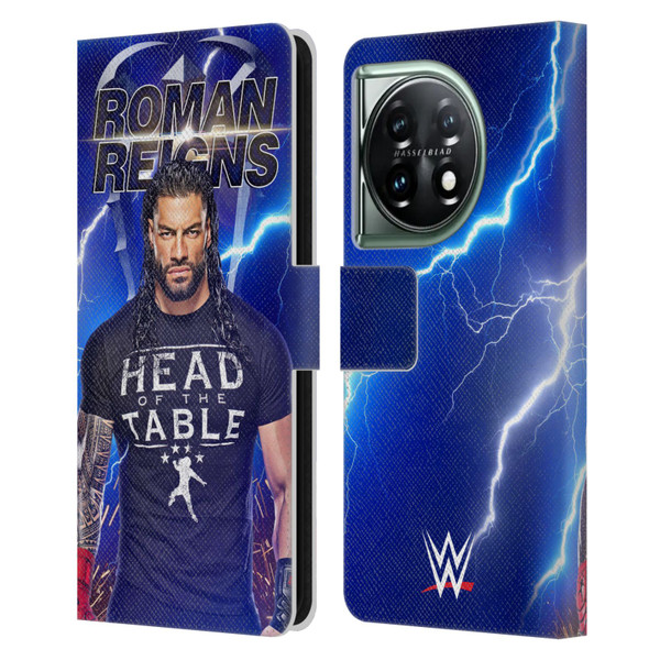 WWE Roman Reigns Lightning Leather Book Wallet Case Cover For OnePlus 11 5G