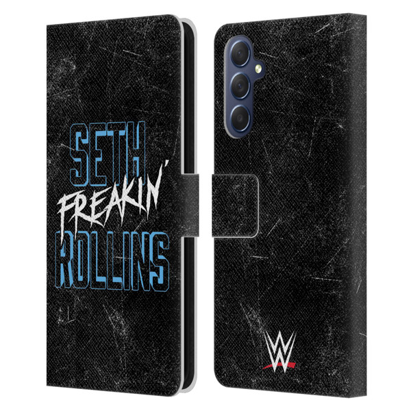 WWE Seth Rollins Logotype Leather Book Wallet Case Cover For Samsung Galaxy M54 5G
