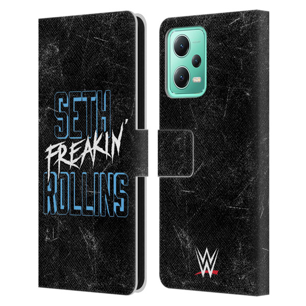 WWE Seth Rollins Logotype Leather Book Wallet Case Cover For Xiaomi Redmi Note 12 5G