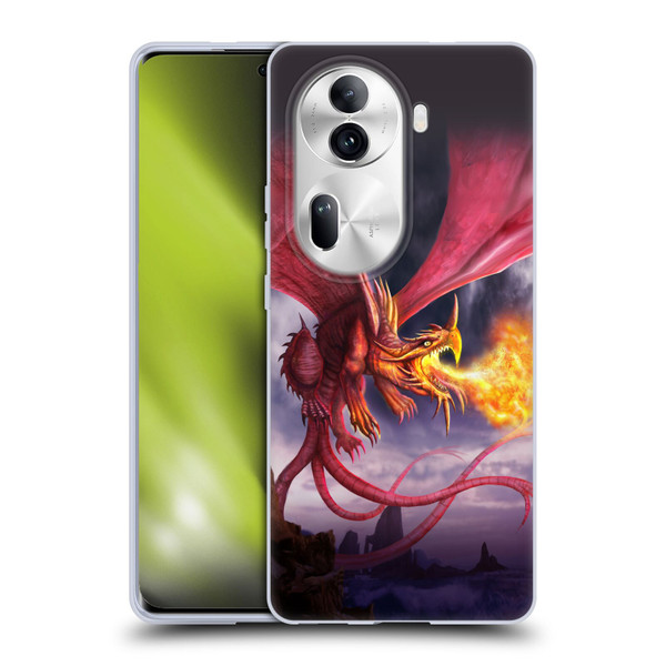 Anthony Christou Art Fire Dragon Soft Gel Case for OPPO Reno11 Pro