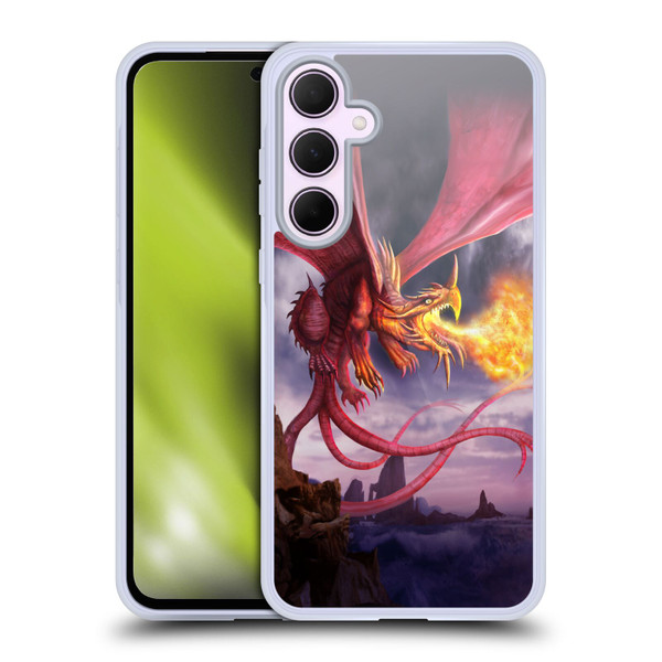 Anthony Christou Art Fire Dragon Soft Gel Case for Samsung Galaxy A35 5G