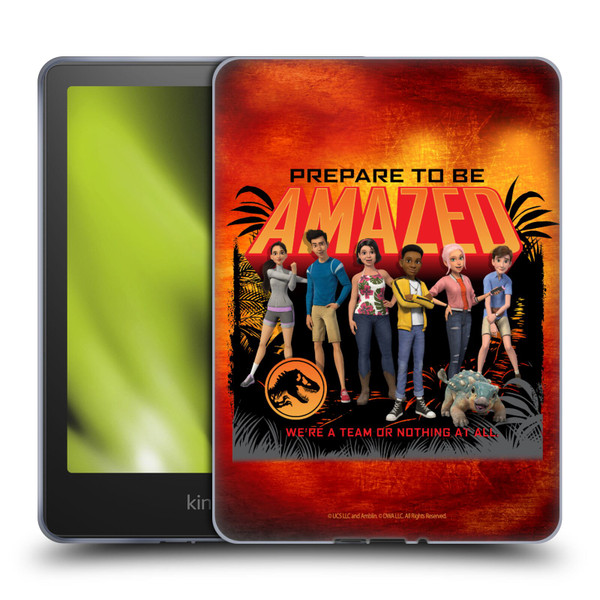 Jurassic World: Camp Cretaceous Character Art Amazed Soft Gel Case for Amazon Kindle Paperwhite 5 (2021)