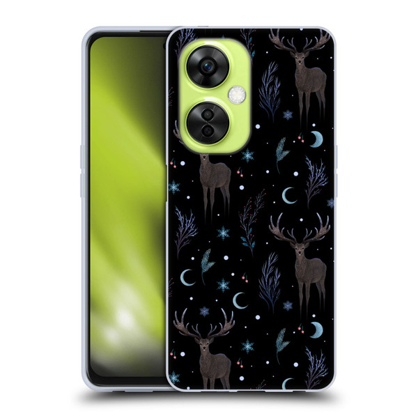 Episodic Drawing Art Winter Deer Pattern Soft Gel Case for OnePlus Nord CE 3 Lite 5G