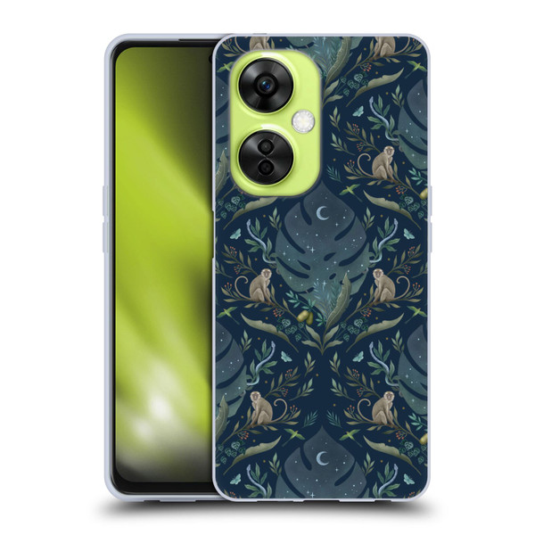 Episodic Drawing Art Monkey Tropical Light Pattern Soft Gel Case for OnePlus Nord CE 3 Lite 5G