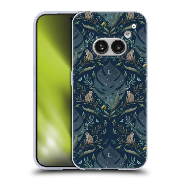 Episodic Drawing Art Monkey Tropical Light Pattern Soft Gel Case for Nothing Phone (2a)