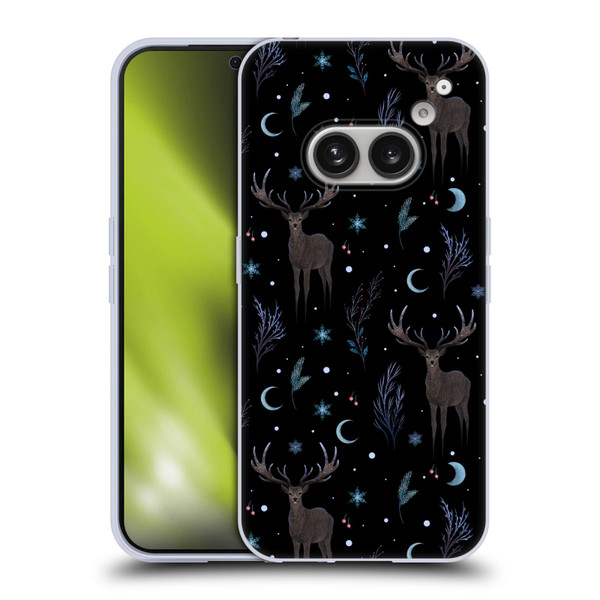 Episodic Drawing Art Winter Deer Pattern Soft Gel Case for Nothing Phone (2a)