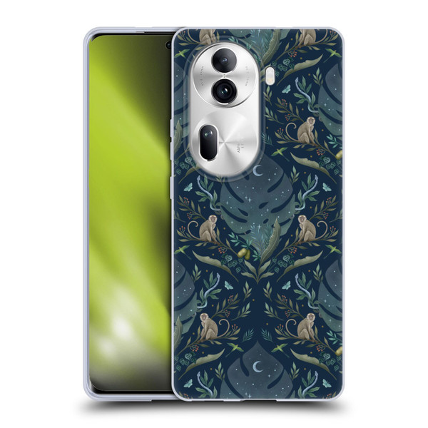 Episodic Drawing Art Monkey Tropical Light Pattern Soft Gel Case for OPPO Reno11 Pro