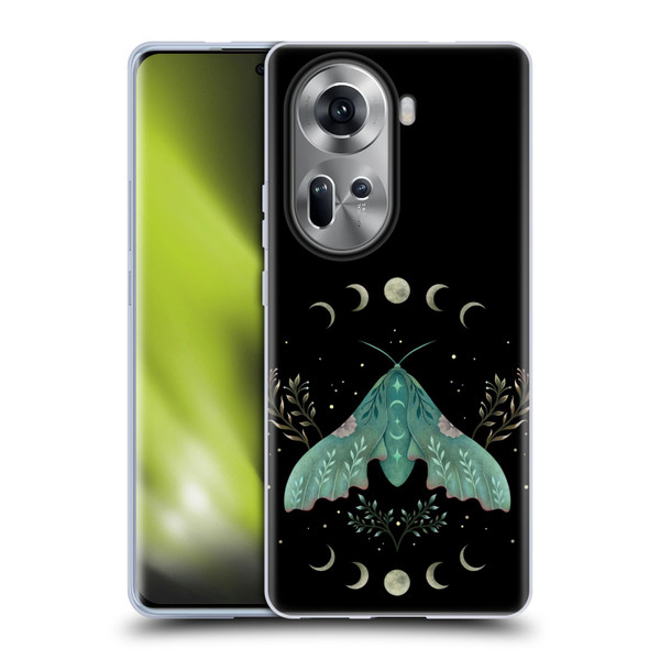 Episodic Drawing Illustration Animals Moon & Moth Soft Gel Case for OPPO Reno11