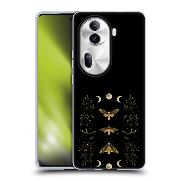 Episodic Drawing Illustration Animals Death Head Moth Night Soft Gel Case for OPPO Reno11 Pro