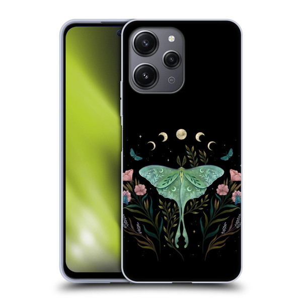 Episodic Drawing Illustration Animals Moth and Flowers Soft Gel Case for Xiaomi Redmi 12