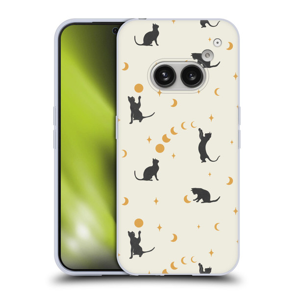 Episodic Drawing Pattern Cat And Moon Soft Gel Case for Nothing Phone (2a)