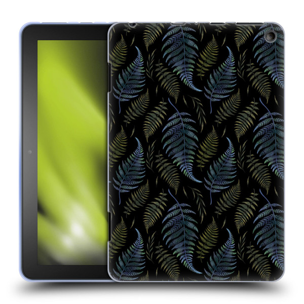 Episodic Drawing Pattern Leaves Soft Gel Case for Amazon Fire HD 8/Fire HD 8 Plus 2020