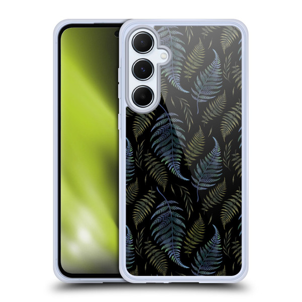 Episodic Drawing Pattern Leaves Soft Gel Case for Samsung Galaxy A55 5G