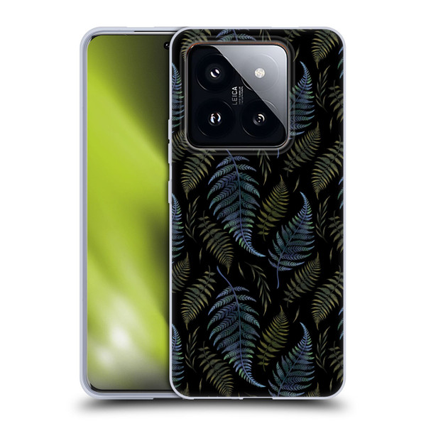 Episodic Drawing Pattern Leaves Soft Gel Case for Xiaomi 14 Pro