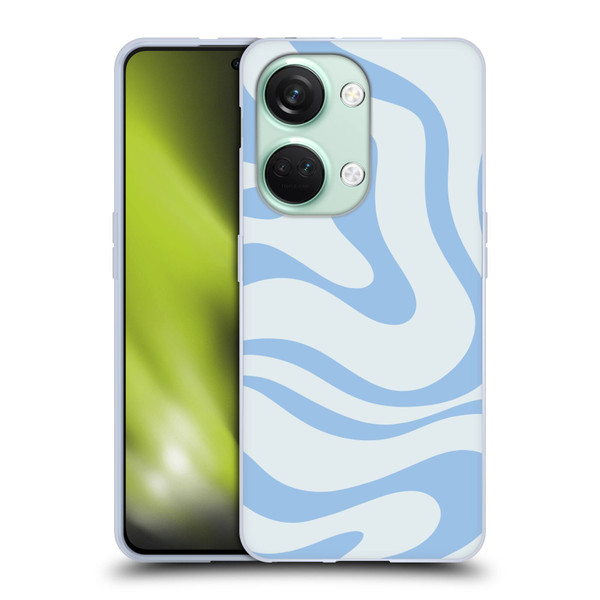 Kierkegaard Design Studio Art Blue Abstract Swirl Pattern Soft Gel Case for OnePlus Nord 3 5G