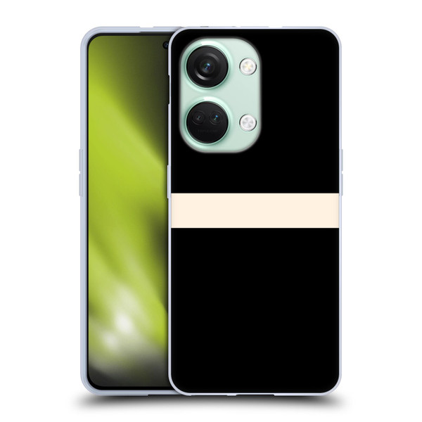 Kierkegaard Design Studio Art Stripe Minimalist Black Cream Soft Gel Case for OnePlus Nord 3 5G