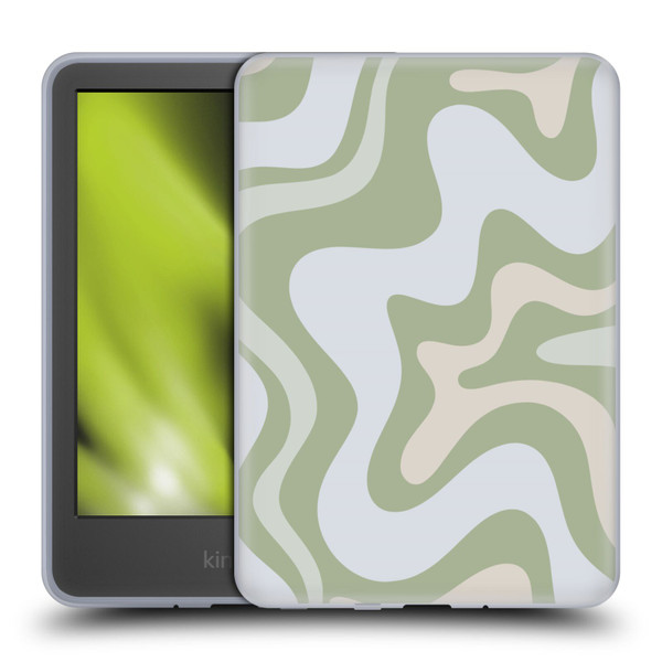 Kierkegaard Design Studio Art Retro Swirl Abstract Sage Soft Gel Case for Amazon Kindle 11th Gen 6in 2022