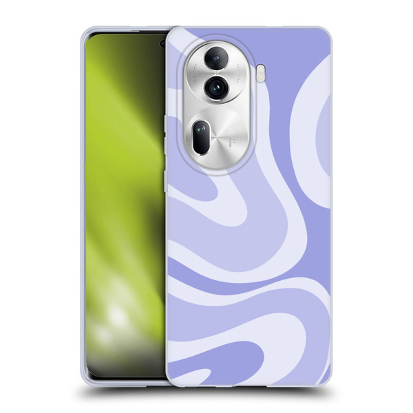 Kierkegaard Design Studio Art Modern Liquid Swirl Purple Soft Gel Case for OPPO Reno11 Pro