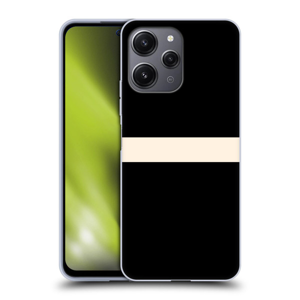 Kierkegaard Design Studio Art Stripe Minimalist Black Cream Soft Gel Case for Xiaomi Redmi 12