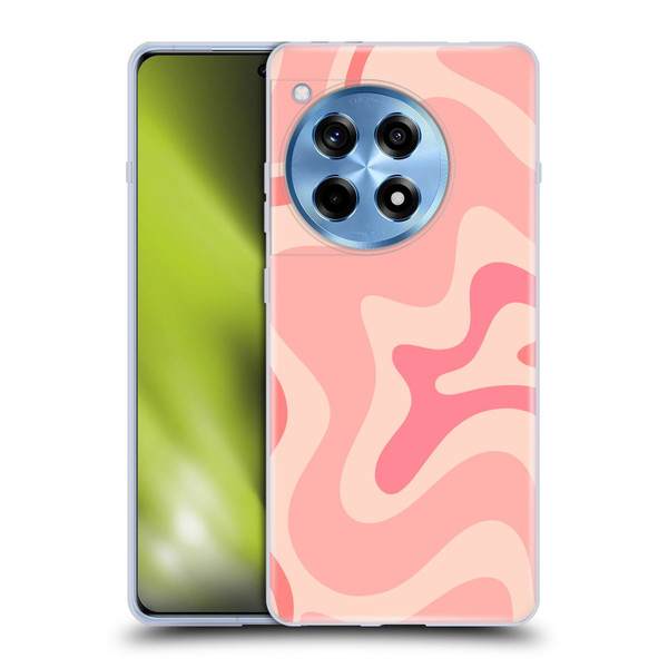 Kierkegaard Design Studio Retro Abstract Patterns Soft Pink Liquid Swirl Soft Gel Case for OnePlus 12R