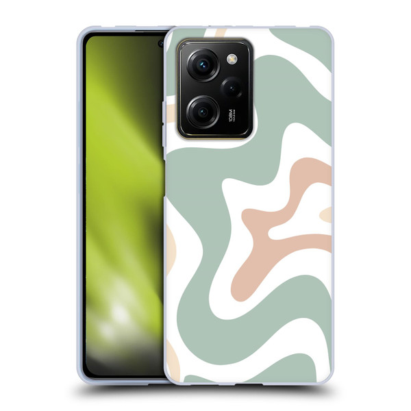 Kierkegaard Design Studio Retro Abstract Patterns Celadon Sage Swirl Soft Gel Case for Xiaomi Redmi Note 12 Pro 5G