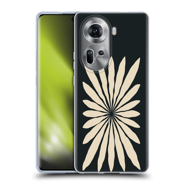 Ayeyokp Plant Pattern Star Leaf Soft Gel Case for OPPO Reno11