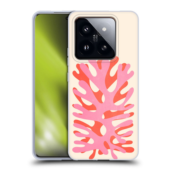 Ayeyokp Plant Pattern Two Coral Soft Gel Case for Xiaomi 14 Pro