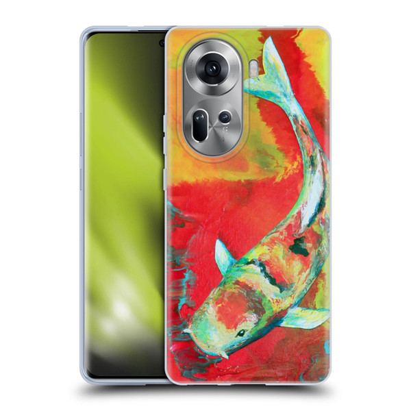 Jody Wright Animals Koi Fish Soft Gel Case for OPPO Reno11