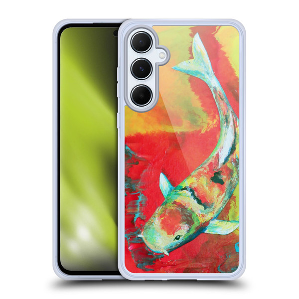 Jody Wright Animals Koi Fish Soft Gel Case for Samsung Galaxy A55 5G