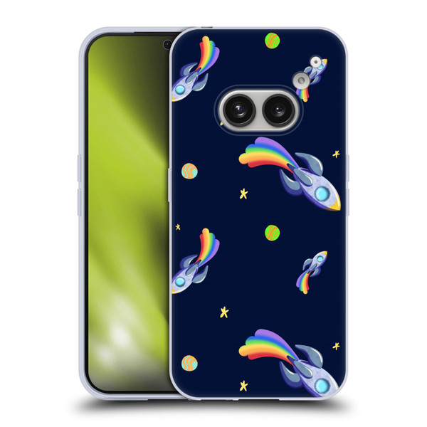 Carla Morrow Patterns Rocketship Soft Gel Case for Nothing Phone (2a)