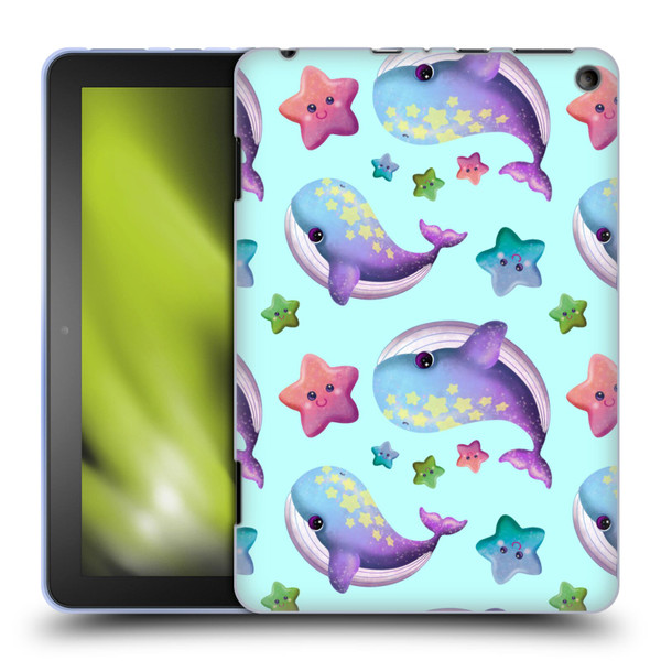 Carla Morrow Patterns Whale And Starfish Soft Gel Case for Amazon Fire HD 8/Fire HD 8 Plus 2020