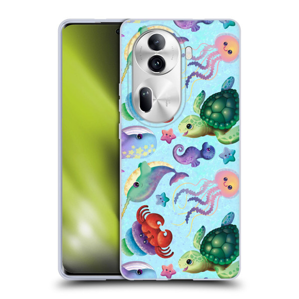 Carla Morrow Patterns Sea Life Soft Gel Case for OPPO Reno11 Pro