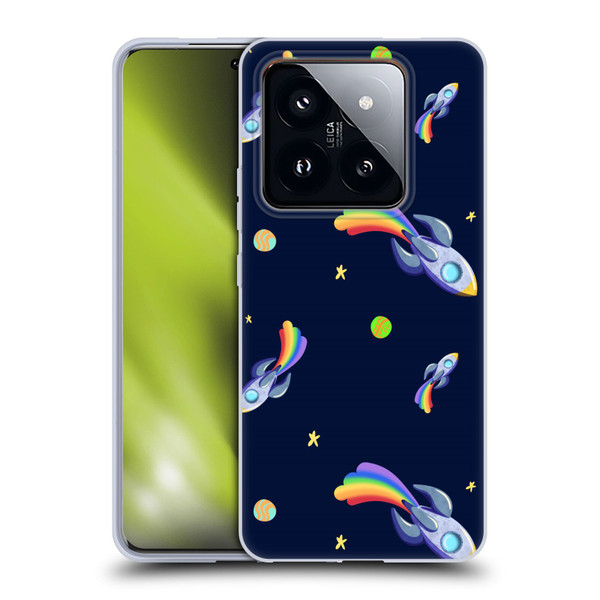 Carla Morrow Patterns Rocketship Soft Gel Case for Xiaomi 14 Pro
