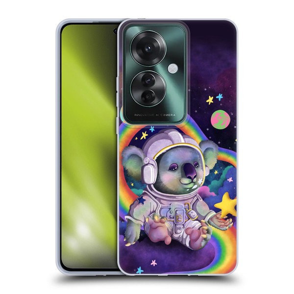 Carla Morrow Rainbow Animals Koala In Space Soft Gel Case for OPPO Reno11 F 5G / F25 Pro 5G