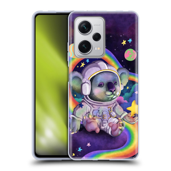 Carla Morrow Rainbow Animals Koala In Space Soft Gel Case for Xiaomi Redmi Note 12 Pro+ 5G