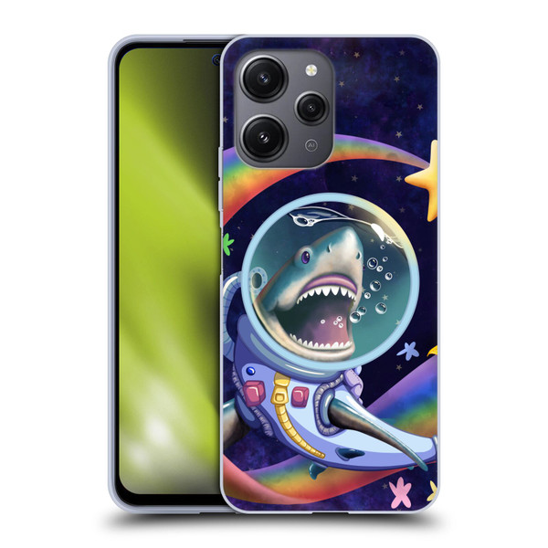 Carla Morrow Rainbow Animals Shark & Fish In Space Soft Gel Case for Xiaomi Redmi 12