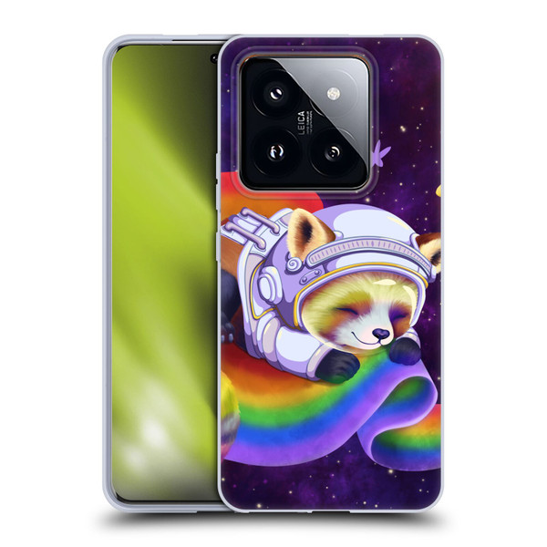 Carla Morrow Rainbow Animals Red Panda Sleeping Soft Gel Case for Xiaomi 14 Pro