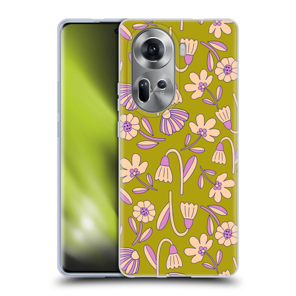 Gabriela Thomeu Floral Art Deco Soft Gel Case for OPPO Reno11