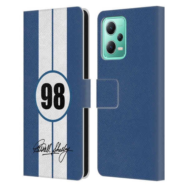Shelby Car Graphics 1965 427 S/C Blue Leather Book Wallet Case Cover For Xiaomi Redmi Note 12 5G